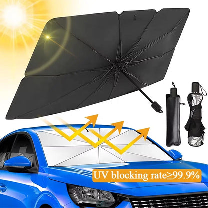 🚗 Car UV Protection Visor – Foldable Windshield Sunshade Umbrella