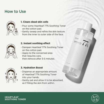 Anua Heartleaf 77% Soothing Toner (250ml)